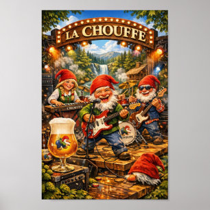 Whimsical Belgian Beer Band Bash Poster