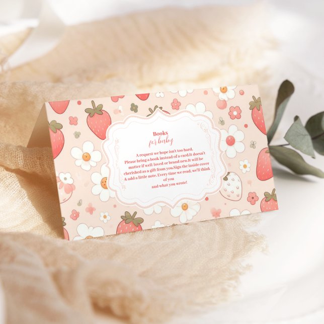 Whimsical Berry Sweet Pink  Books for Baby Enclosure Card (Creator Uploaded)