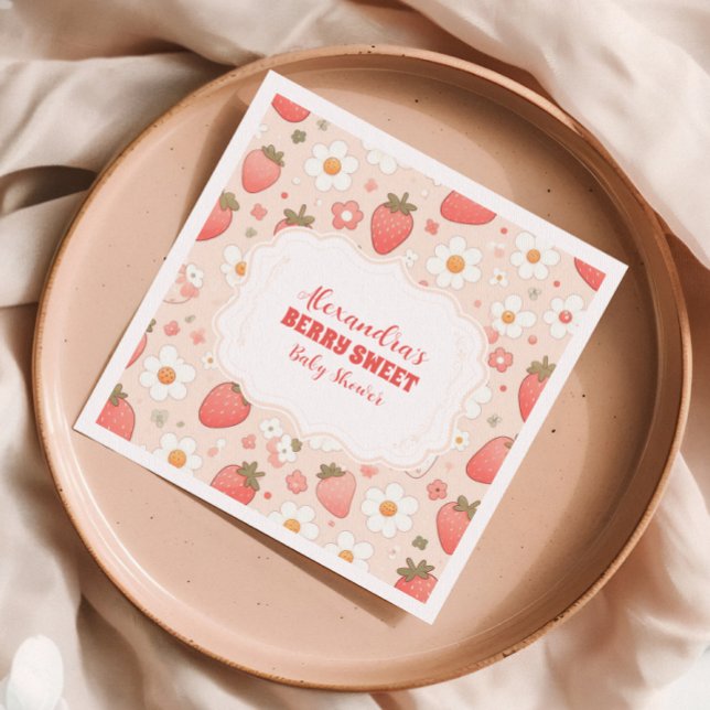 Whimsical Berry Sweet Pink Napkin (Creator Uploaded)