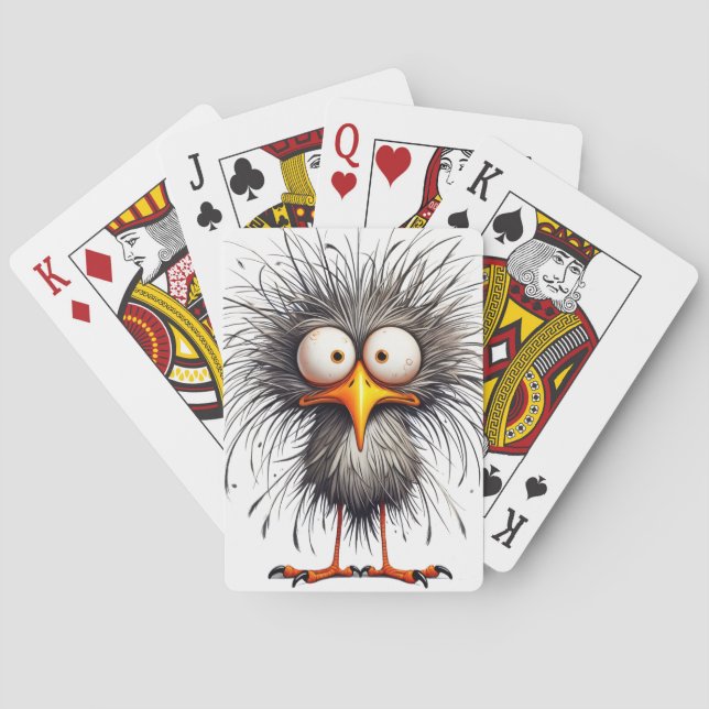 Whimsical bird playing cards (Back)
