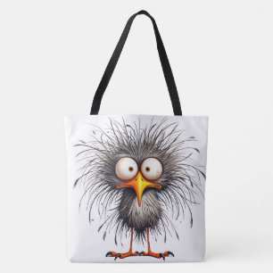 Whimsical bird tote bag