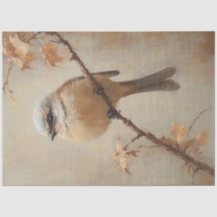 Whimsical Bird Watercolor Cottagecore Decoupage Tissue Paper