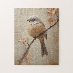 Whimsical Bird Watercolor Cottagecore Jigsaw Puzzle