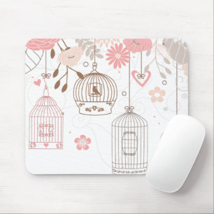 Whimsical Birdcages Mouse Pad