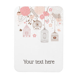 Whimsical Birdcages Personalised Magnet