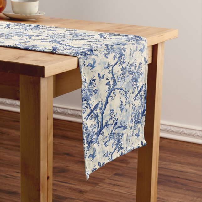 Whimsical Birds Among Trees Tablecloth (In Situ)