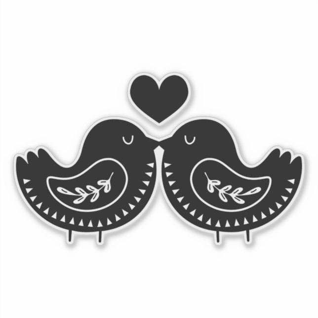 Whimsical Birds and Heart (Front)