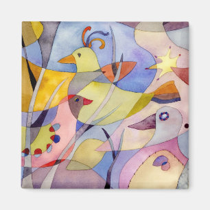 Whimsical Birds Magnet