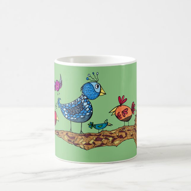 Whimsical Birds Mug (Center)
