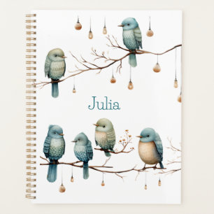 Whimsical Birds on Branches Timeless Elegance Planner