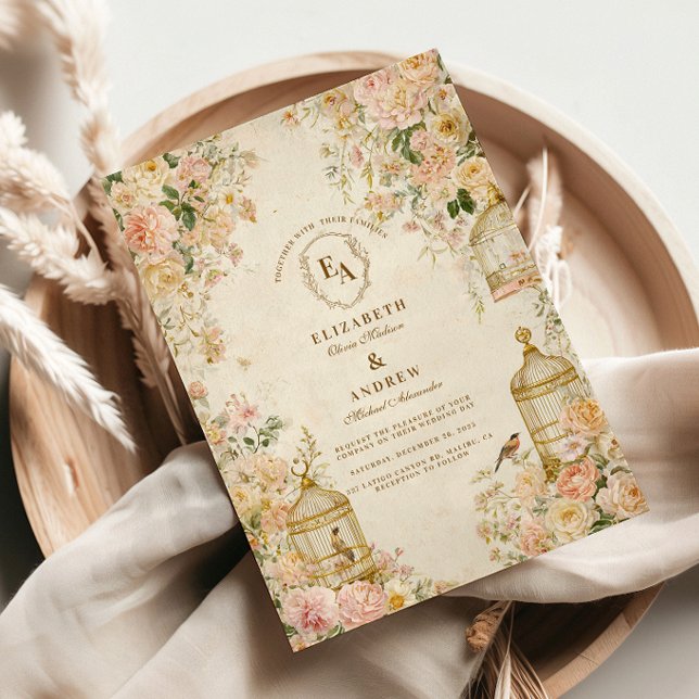 Whimsical Birdsong Rustic Elegance Invitation (Creator Uploaded)