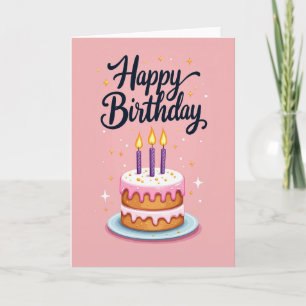 Whimsical Birthday Cake Card
