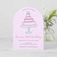 Whimsical Birthday Cake Custom Colourful Party Arc