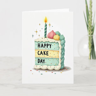 Whimsical Birthday Cake Slice Card
