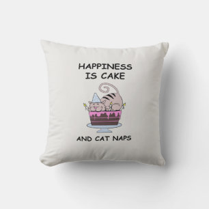 Whimsical Birthday Cat Cushion