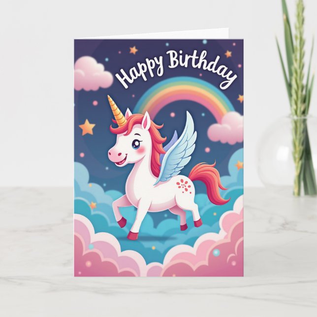 Whimsical Birthday Horse Card (Front)