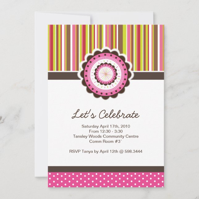 Whimsical Birthday Party Invitation (Front)