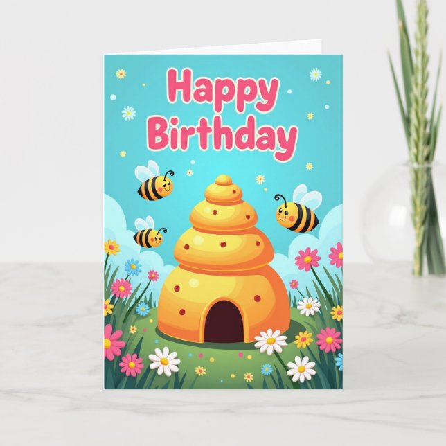 Whimsical Birthday Sky Card (Front)