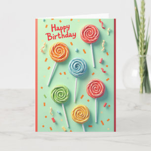 Whimsical Birthday Swirl Card