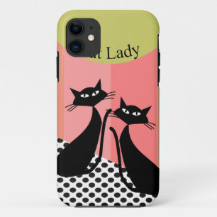 Whimsical Black Cat Art Case-Mate iPhone Case