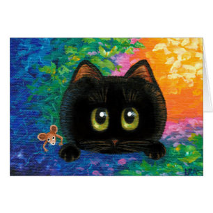 Whimsical Black Cat Creationarts