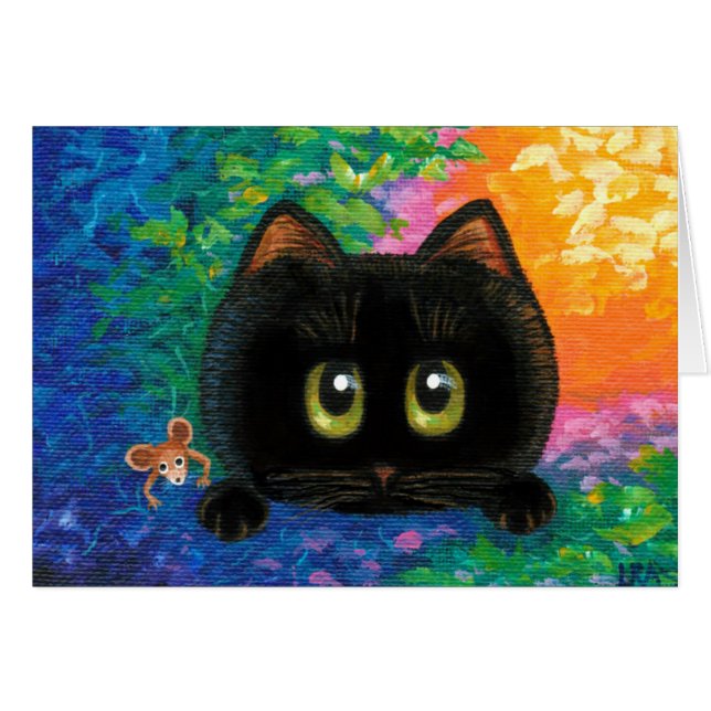 Whimsical Black Cat Creationarts (Front Horizontal)