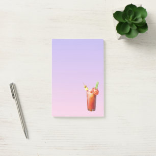 Whimsical Bloody Mary: Surreal Cocktail Art Post-it Notes
