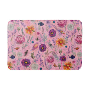 Whimsical Bloom Garden Bath Mat