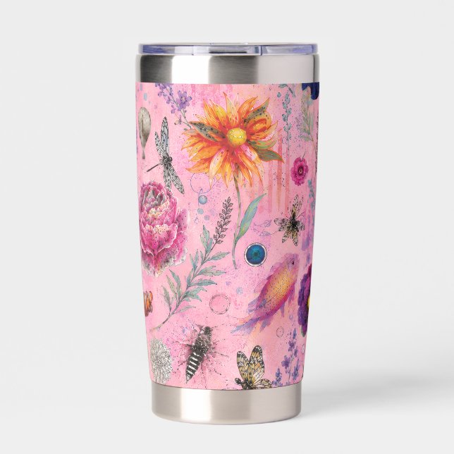 Whimsical Bloom Garden Insulated Tumbler (Front)