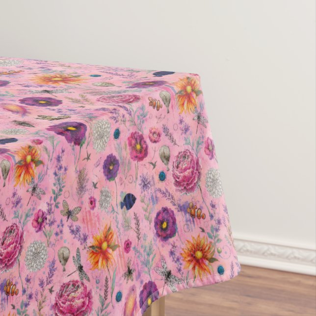 Whimsical Bloom Garden Tablecloth (In Situ)