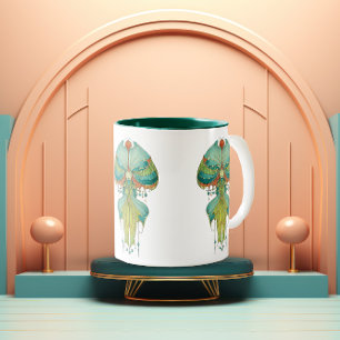 Whimsical Bloom Harmony Two-Tone Coffee Mug