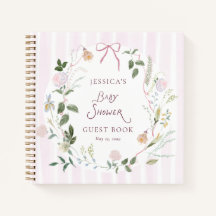 Whimsical Blooming Floral Baby Shower Guest Book