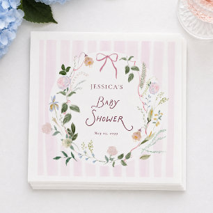 Whimsical Blooming Floral Baby Shower Napkins