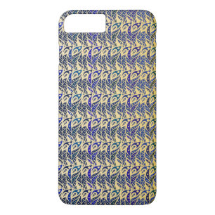 Whimsical blue and gold peacock feather pattern Case-Mate iPhone case