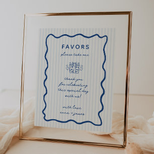 Whimsical Blue Favours Poster