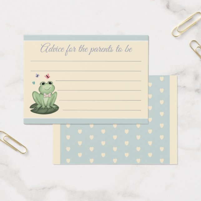 Whimsical Blue Frog Baby Advice for Parents (Office)