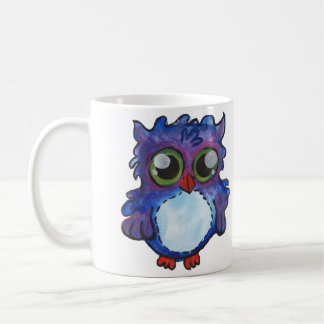 Whimsical Blue Owl Mug - Wide Awake Now!