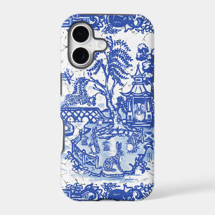 Whimsical Blue Willow Isle of Rabbits Classic Look