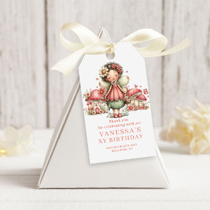 Whimsical Blush Fairy 2nd Birthday Favour Gift Tag