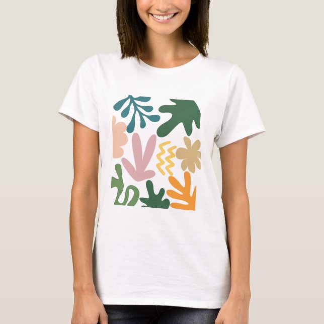 Whimsical Boho Abstract pastel summer vacation  T-Shirt (Front)