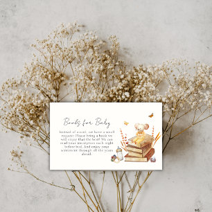 Whimsical Boho Book Mouse Books For Baby Shower  Enclosure Card