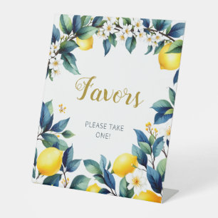 Whimsical Boho Floral Ciao Baby Shower Favors Pedestal Sign