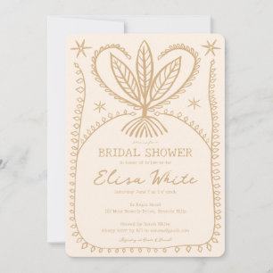 Whimsical Boho Frame Elegant Bridal Shower CUSTOM  Invitation