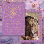 Whimsical Boho Frame SAVE THE DATE CUSTOM PHOTO<br><div class="desc">Hand-drawn card for a fun save the date! Hand made art for you! Perfect design for a bridal shower, bachelorette party, engagement party, save the date, or birthday. FULLY CUSTOMIZABLE! Click on “Personalise” above to edit the text and add your own 4x6 photo. Click "edit using design tool" to adjust...</div>