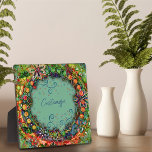 Whimsical Boho Green Fun Floral Customised Plaque<br><div class="desc">Cute Customisable Floral Heart Easel Plaque– pretty, whimsical, and stylish artwork created to inspire and uplift. Colourful, pretty floral design adds some positive vibes to your day. These fun, trendy easel plaques make great inspirational keepsakes for family, friends, coworkers, teachers, etc.. Personalise with a name or monogram for a truly...</div>