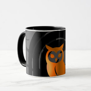 Whimsical Boho Owl & Tropical Monstera Leaf Mug