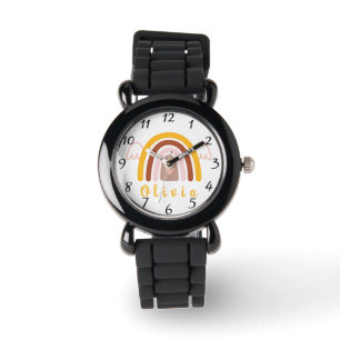 Whimsical Boho Rainbow with a Personalised Name Watch