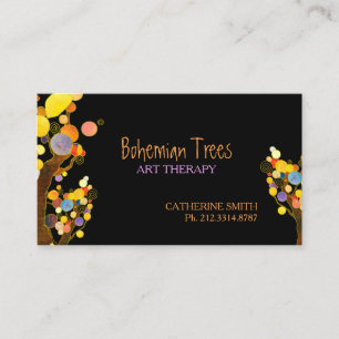 Whimsical Boho Trees Business Appointment Cards