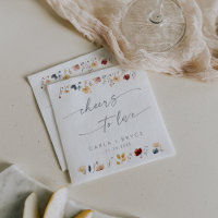 Whimsical Boho Wildflower Cheers to Love Wedding