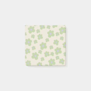 Whimsical Bold Green & Purple Floral Pattern  Post-it Notes